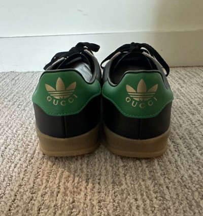New- Gucci Adidas Gazelle - Black - Size 10