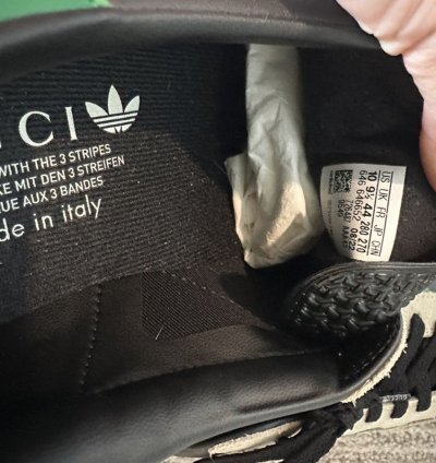 New- Gucci Adidas Gazelle - Black - Size 10