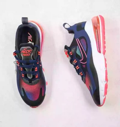 Nike Womens Air Max 270 React Se Midnight Navy Crimson Pink Black