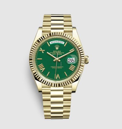 Rolex Day-date 40 228238 18k Yellow Gold Green Roman Dial 40mm