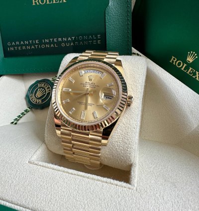 Rolex Day-date 40 228238 2023 Yellow Gold President Champagne Diamond Dial - Unworn Complete Set