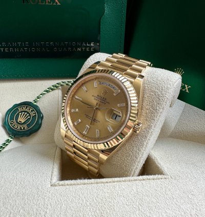 Rolex Day-date 40 228238 2023 Yellow Gold President Champagne Diamond Dial - Unworn Complete Set