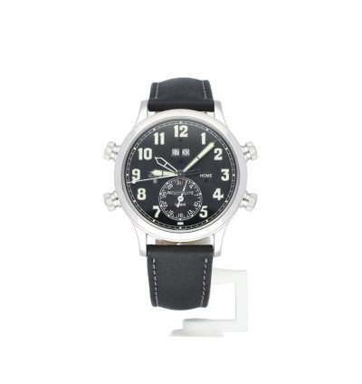 Patek Philippe Grand Complications Alarm Travel Time Platinum Black Leather 21 Vat Deductible