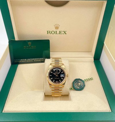 Rolex Day-date 40 228238 40mm Yellow Gold Black Index Dial Unworn 2023