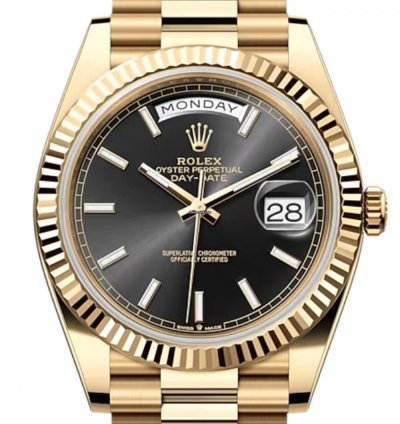 Rolex Day-date 40 228238 40mm Yellow Gold Black Index Dial Unworn 2023