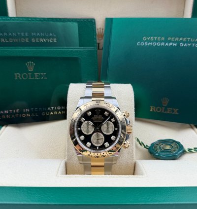Rolex Daytona Black Diamond Dial Two Tone Bracelet 126503 Unworn 2024