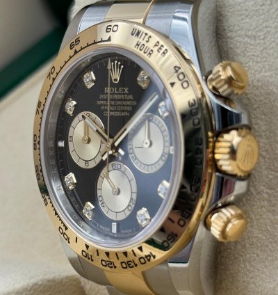 Rolex Daytona Black Diamond Dial Two Tone Bracelet 126503 Unworn 2024