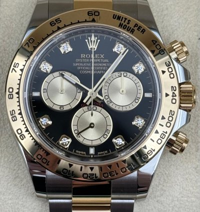 Rolex Daytona Black Diamond Dial Two Tone Bracelet 126503 Unworn 2024