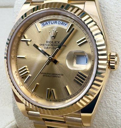 Rolex Day-date 40 228238 40mm Yellow Gold Champagne Roman Dial Unworn 2024