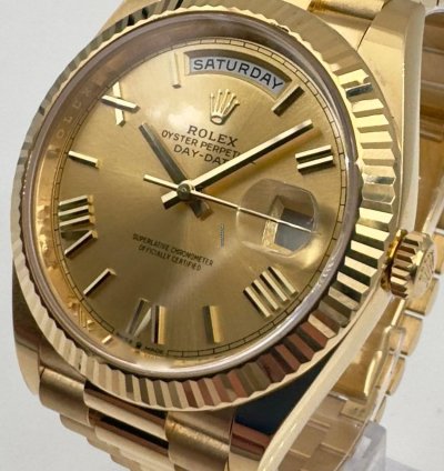 Rolex Day-date 40 228238 40mm Yellow Gold Champagne Roman Dial Unworn 2024