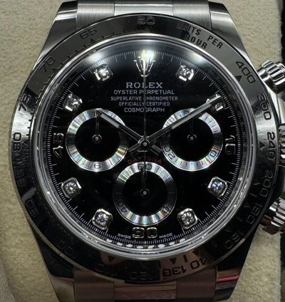 Rolex Daytona Black Diamond Dial Unworn
