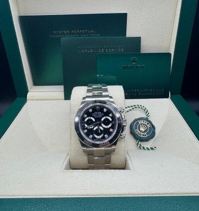 Rolex Daytona Black Diamond Dial Unworn