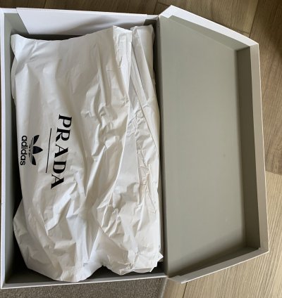 Prada Adidas White Black Superstar Sneakers