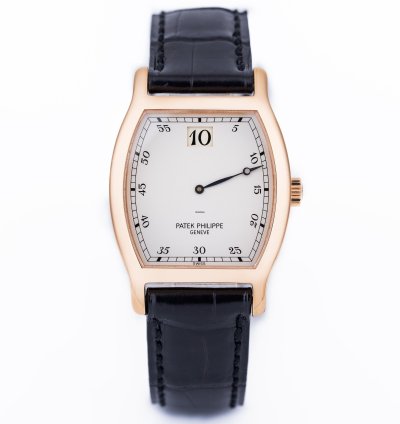 Patek Philippe Jump Hour Limited Edition 150th Anniversary Ref 3969r 18k Rose Gold Box And Papers 1989 Tonneau-shaped Case