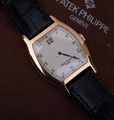 Patek Philippe Jump Hour Limited Edition 150th Anniversary Ref 3969r 18k Rose Gold Box And Papers 1989 Tonneau-shaped Case