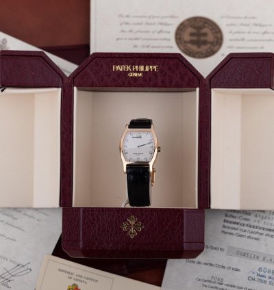 Patek Philippe Jump Hour Limited Edition 150th Anniversary Ref 3969r 18k Rose Gold Box And Papers 1989 Tonneau-shaped Case