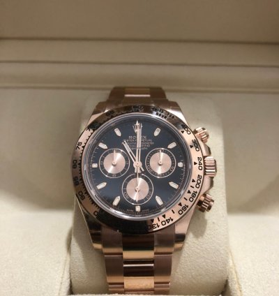 Rolex Daytona Black Rose Gold 116505 Black old Card