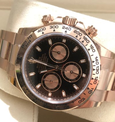 Rolex Daytona Black Rose Gold 116505 Black old Card