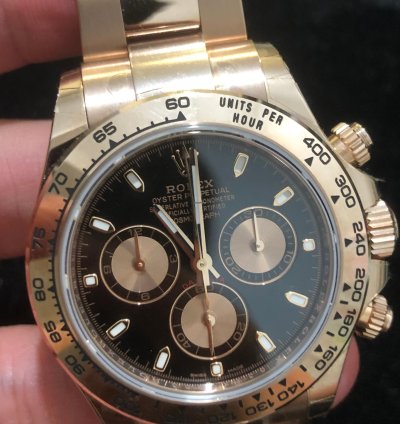 Rolex Daytona Black Rose Gold 116505 Black old Card