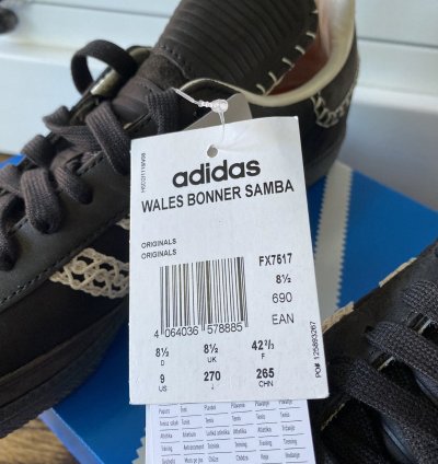 Rare Wales Bonner Adidas Samba Core Black