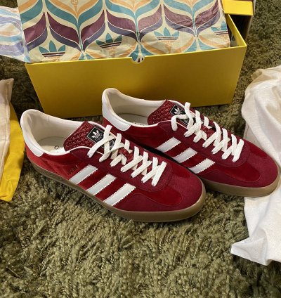 Red Velvet Suede Gucci Adidas Gazelle