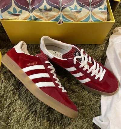 Red Velvet Suede Gucci Adidas Gazelle