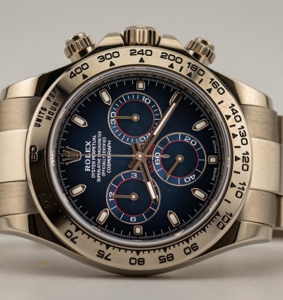 Rolex Daytona Blue Dial 2022 White Gold Box Papers