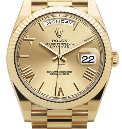 Rolex Day-date 40 228238 Day-date 40 Yellow Gold President Champagne Roman 40mm