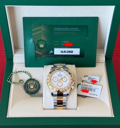 Rolex Daytona Brand New 2025 Unworn Complete Set - 126503 White Dial
