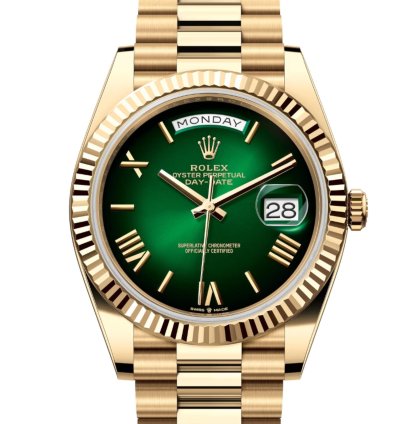 Rolex Day-date 40 228238 Green Dial Unworn Full Set