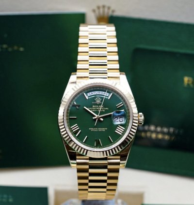 Rolex Day-date 40 228238 Green Gr Neu 2024 Full Set