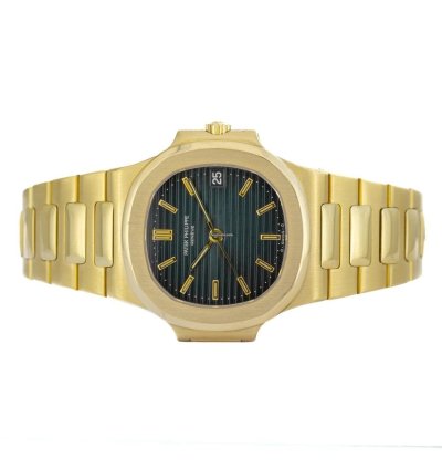 Patek Philippe Nautilus 18ct Yellowgold Blue Dial Ref 3800 001