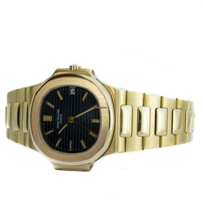 Patek Philippe Nautilus 18ct Yellowgold Blue Dial Ref 3800 001