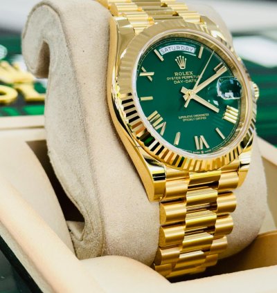 Rolex Day-date 40 228238 New Factory Green Dial Yellow Gold Box And Papers Unworn 2024