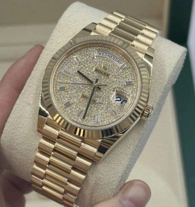Rolex Day-date 40 228238 Pave Neu 2024 Full Set