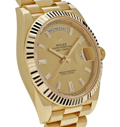 Rolex Day-date 40 228238 Yellow Gold Champagne Diamond Dial 2024