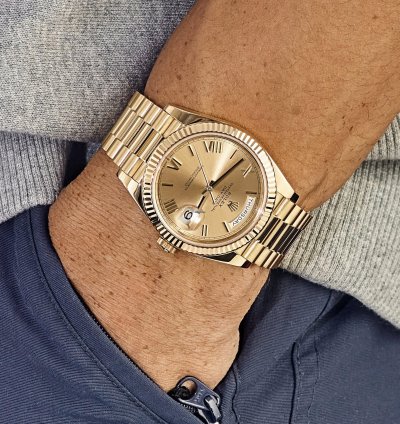Rolex Day-date 40 228238 Yellow Gold Champagne Roman Dial 2024