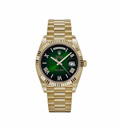 Rolex Day-date 40 228238 Yellow Gold Green Ombre Roman Numeral Dial