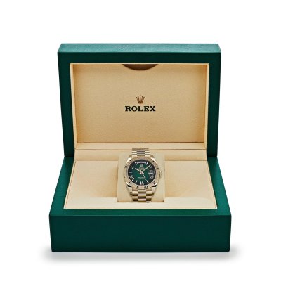 Rolex Day-date 40 228238 Yellow Gold Green Ombre Roman Numeral Dial