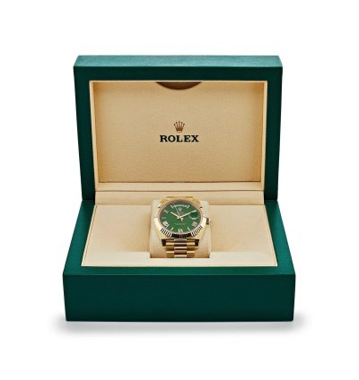 Rolex Day-date 40 228238 Yellow Gold Green Roman Numerals Dial 2023