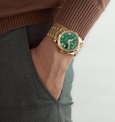 Rolex Day-date 40 228238 Yellow Gold Green Roman Numerals Dial 2023