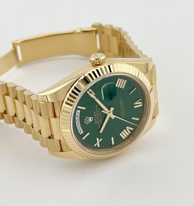 Rolex Day-date 40 228238 Yellow Gold Green Roman Numerals Dial 2023
