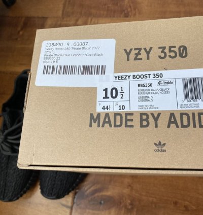 Size 10 5 Adidas Yeezy Boost 350 Pirate Black 2023 Bb5350