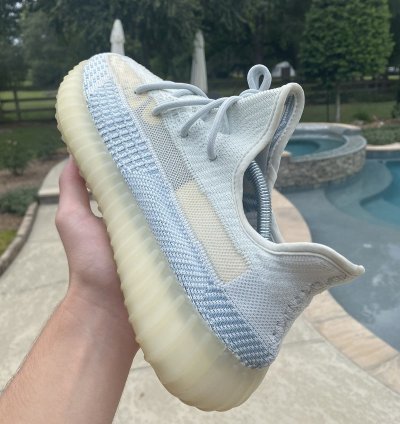 Size 10 5 Adidas Yeezy Boost 350 V2 Cloud White Blue Fw3043