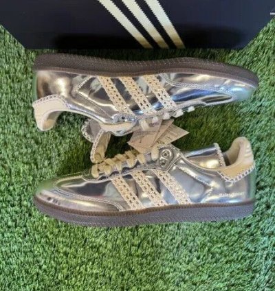 Size 11 - Wales Bonner Adidas Samba Silver Metallic