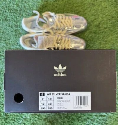 Size 11 - Wales Bonner Adidas Samba Silver Metallic