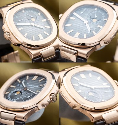 Patek Philippe Nautilus 2016 Factory Serviced Moonphases Rose Gold 40mm 5712r Complete Set