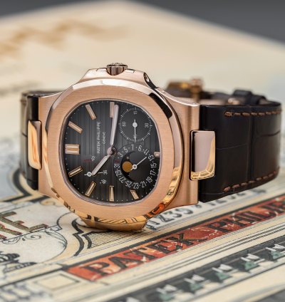 Patek Philippe Nautilus 2016 Factory Serviced Moonphases Rose Gold 40mm 5712r Complete Set