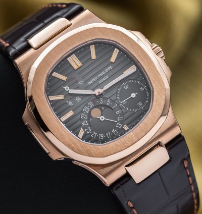 Patek Philippe Nautilus 2016 Factory Serviced Moonphases Rose Gold 40mm 5712r Complete Set