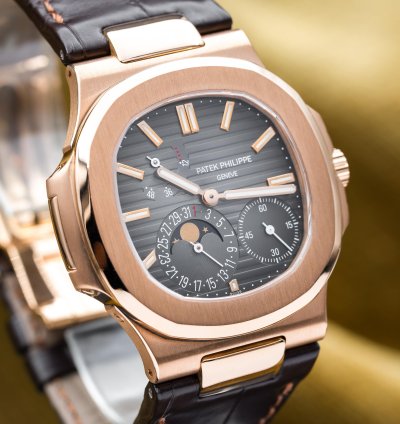Patek Philippe Nautilus 2016 Factory Serviced Moonphases Rose Gold 40mm 5712r Complete Set